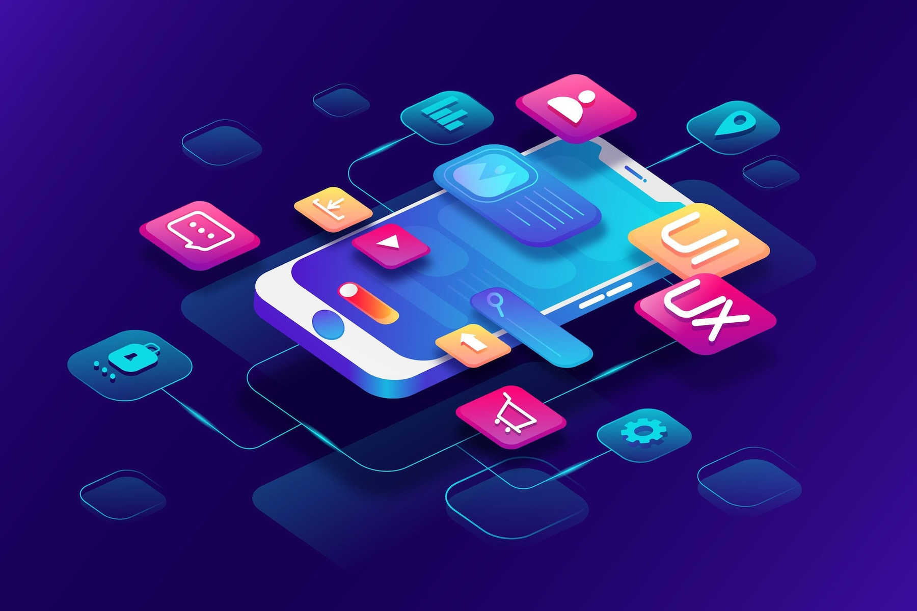 Background image with hands holding a smartphone